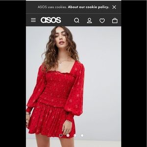 Free People Two Faces Ruched Waist Mini Dress